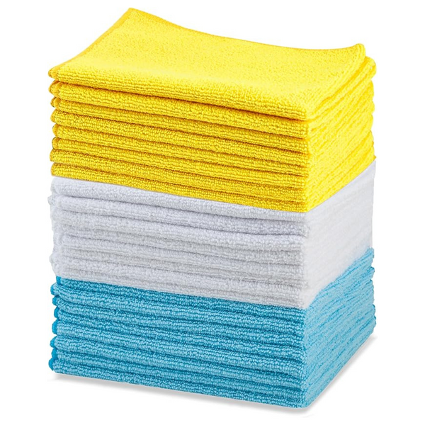 24-Pack Amazon Basics 16" x 12" Microfiber Reusable Cleaning Cloths