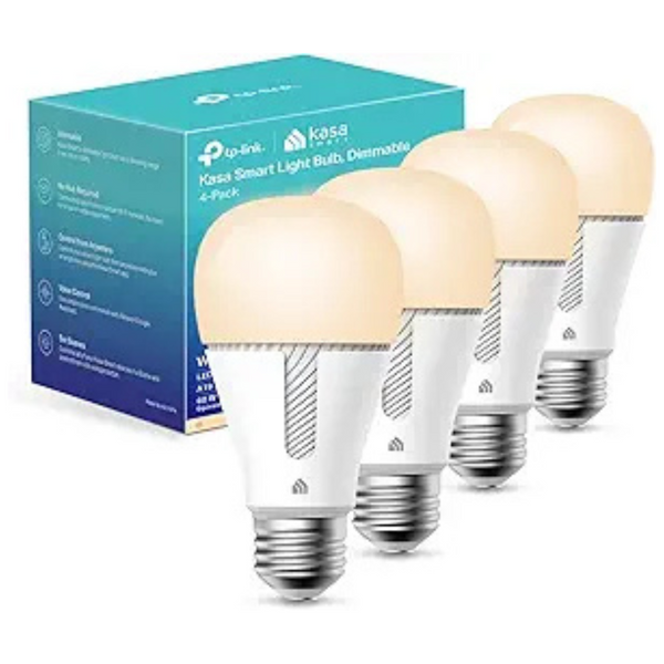 4-Pack Kasa Smart A19 9W 800Lumens Alexa & Google Home Dimmable Smart LED Bulb