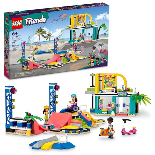 LEGO Friends Skate Park Set With Mini Skateboard Toys (41751)