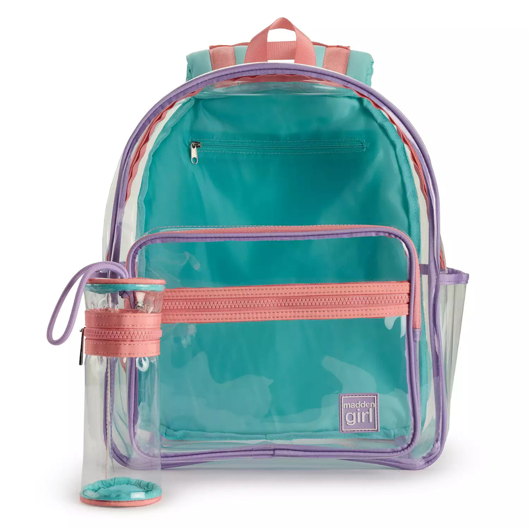 Madden Girl Clear Vinyl Dome Backpack