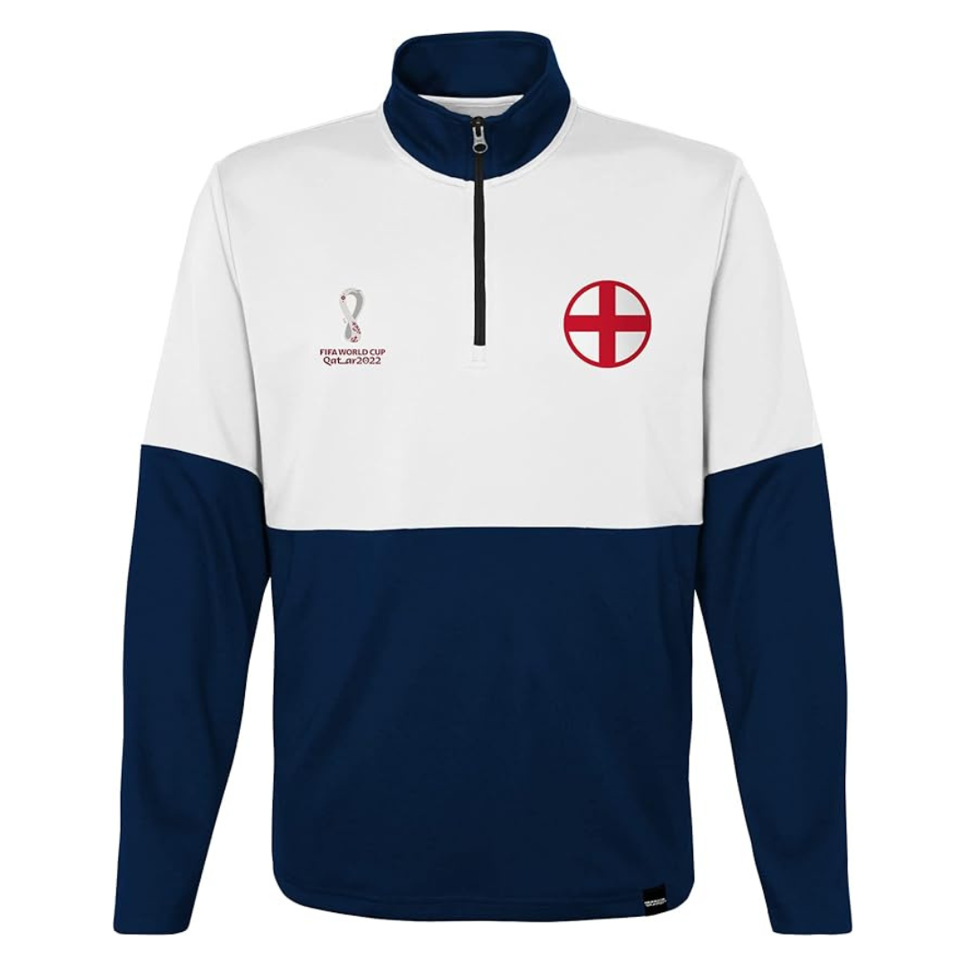 Outerstuff Men's FIFA World Cup Country 1/4 Zip Top (White-Navy)