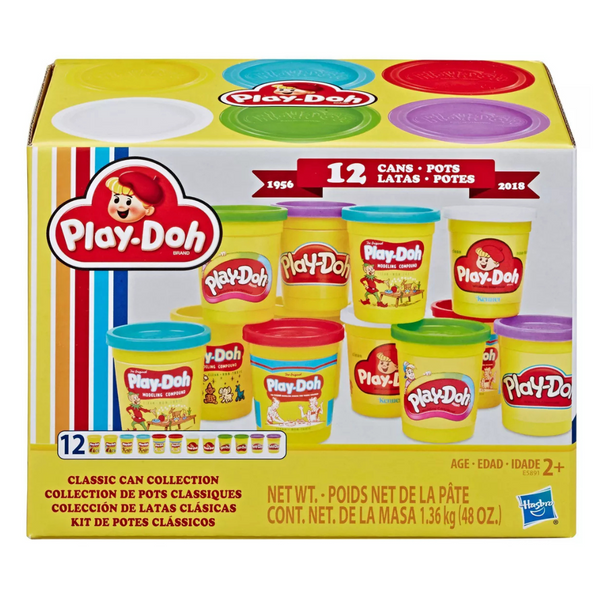 12-Pack Play-Doh Retro Classic Can Collection