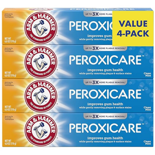 4-Pack 6.0 Oz Arm & Hammer Peroxicare Clean Mint Flavor Toothpaste