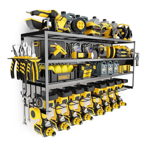 4 Layers Large Power Tool Organizer Wall Mount (7.87"D x32.65"Wx17.72"H)