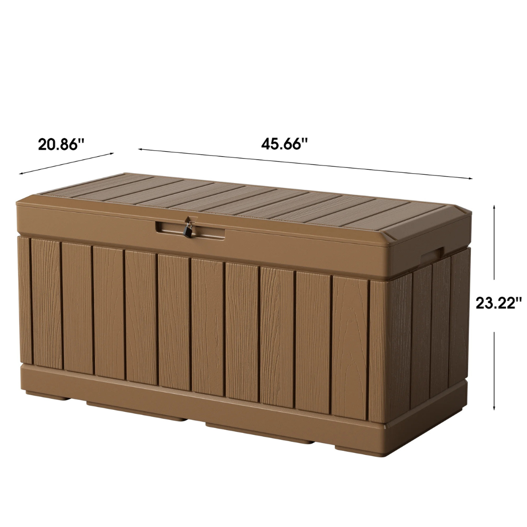 Homall 82 Gallon Outdoor Storage in Resin Lockable Deck Box