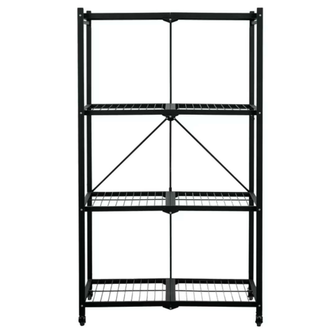 Armadillo Tough Collapsible Large 4-Tier Metal Storage Shelf (63")