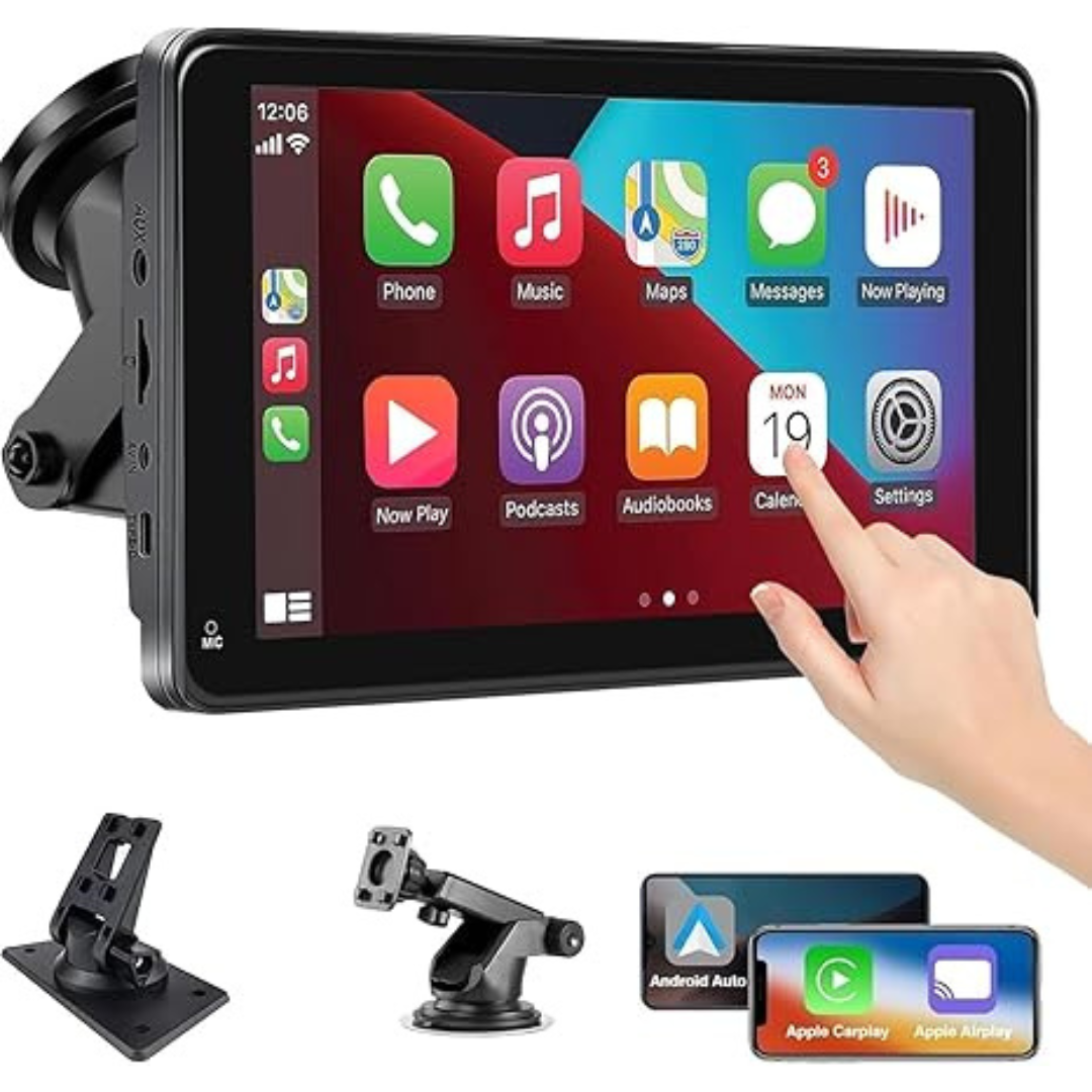 7" HD Touch Screen Portable Wireless Carplay