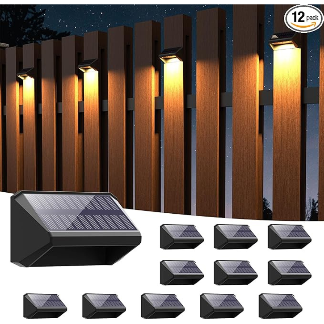 12-Pack Royana RGBCW Solar Fence Lights