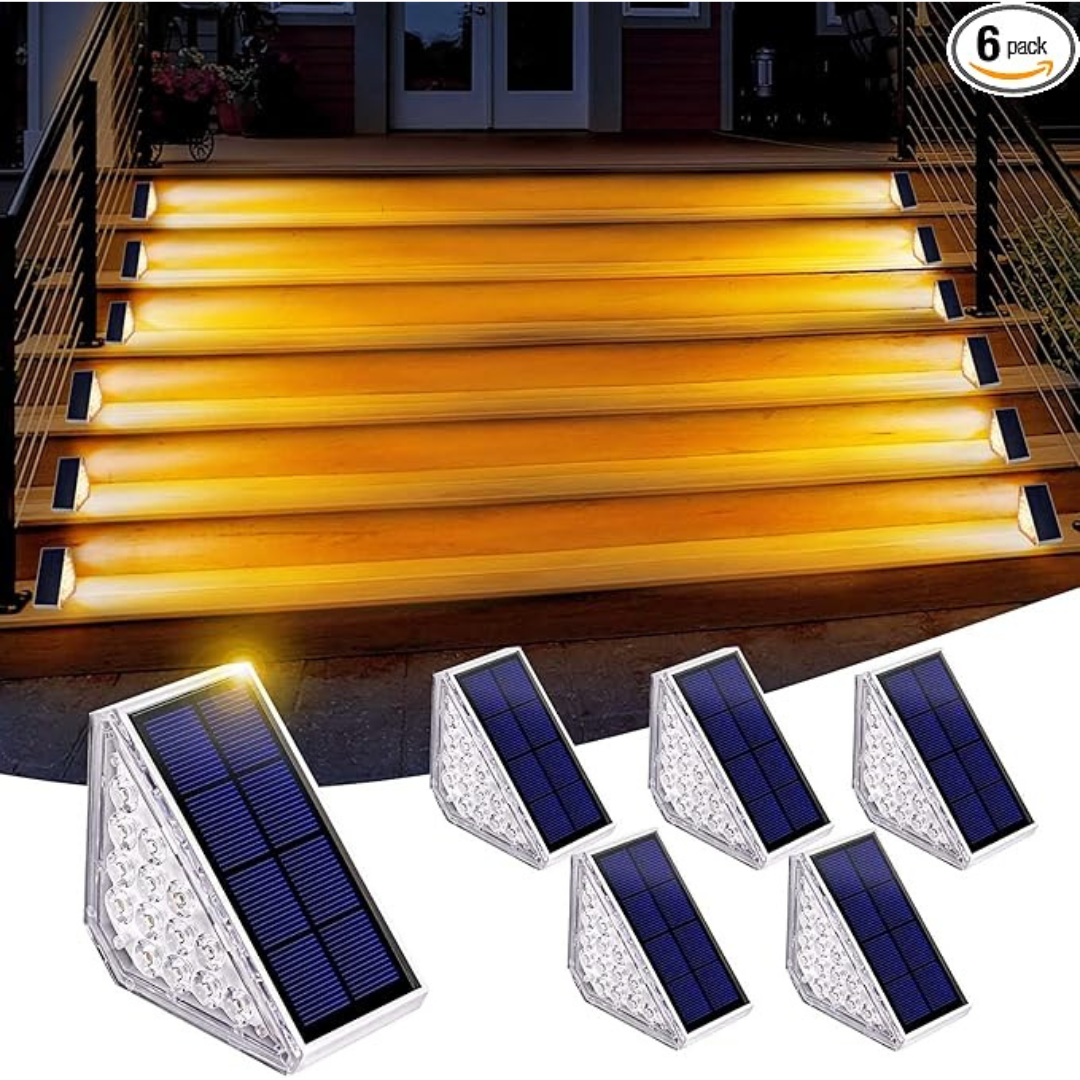 6-Pack Solar Powered Stair Lights