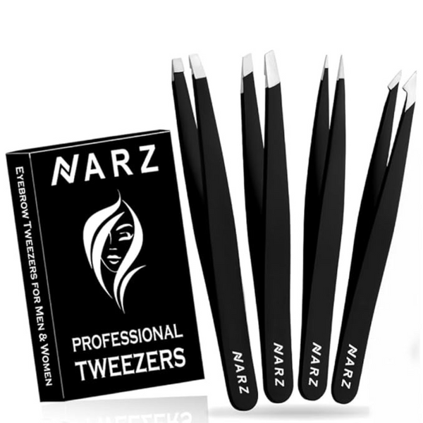 4-Pieces Narz Stainless Steel Precision Professional Tweezers