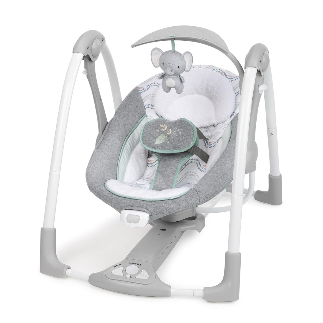 Ingenuity ConvertMe 2-in-1 Compact Portable Automatic Baby Swing & Infant Seat