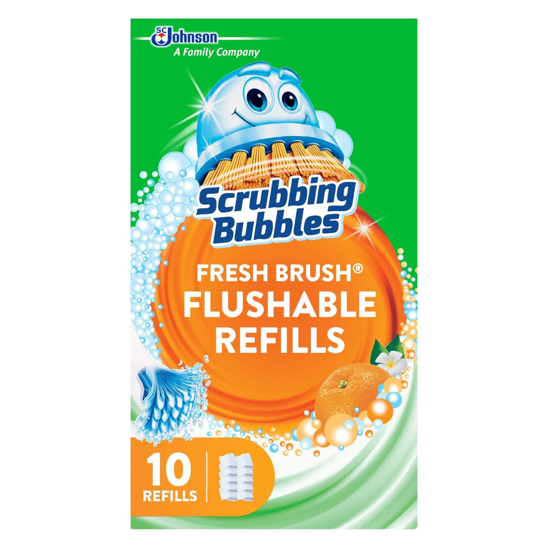 10-Count Scrubbing Bubbles Flushable Toilet Bowl Wand Cleaner Refills