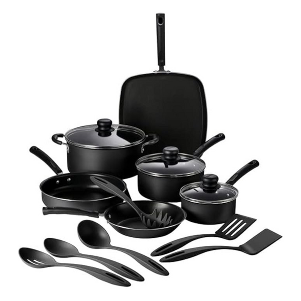 15-Piece Tramontina Aluminum Nonstick Cookware Set With Utensils