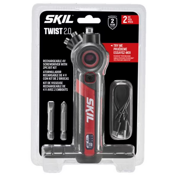 Skil Twist 2.0 Rechargeable 4V Screwdriver With Pivoting Head