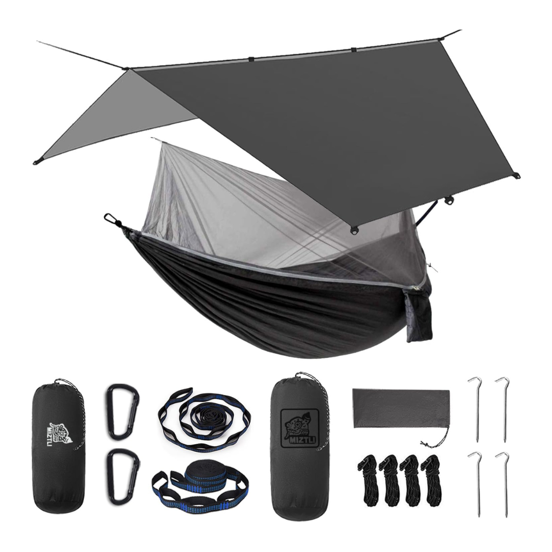 Portable Double And Single Camping Hammock With Adjutable Loops