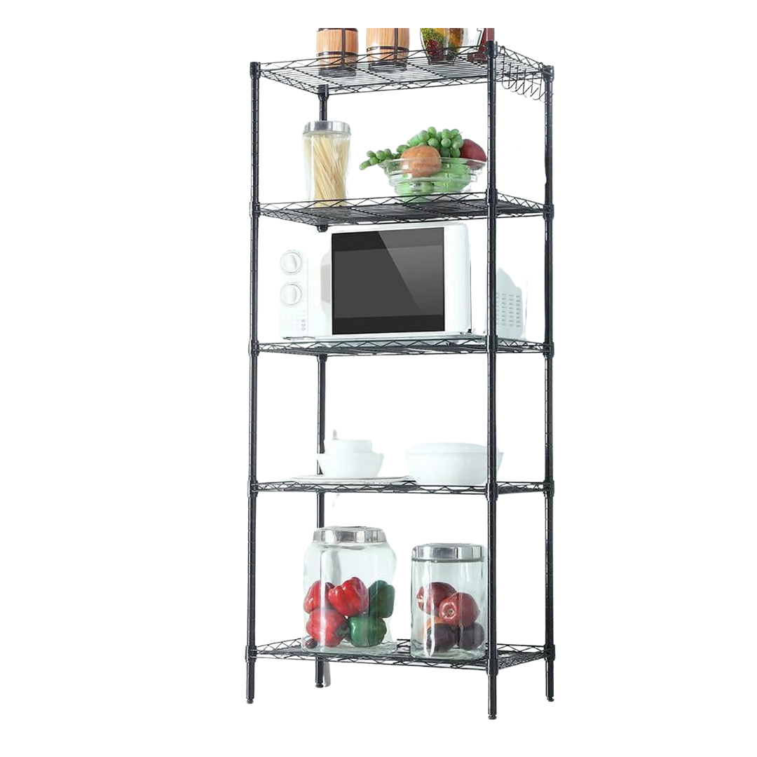 5-Tier Ktaxon Adjustable Steel Storage Rack (Black)