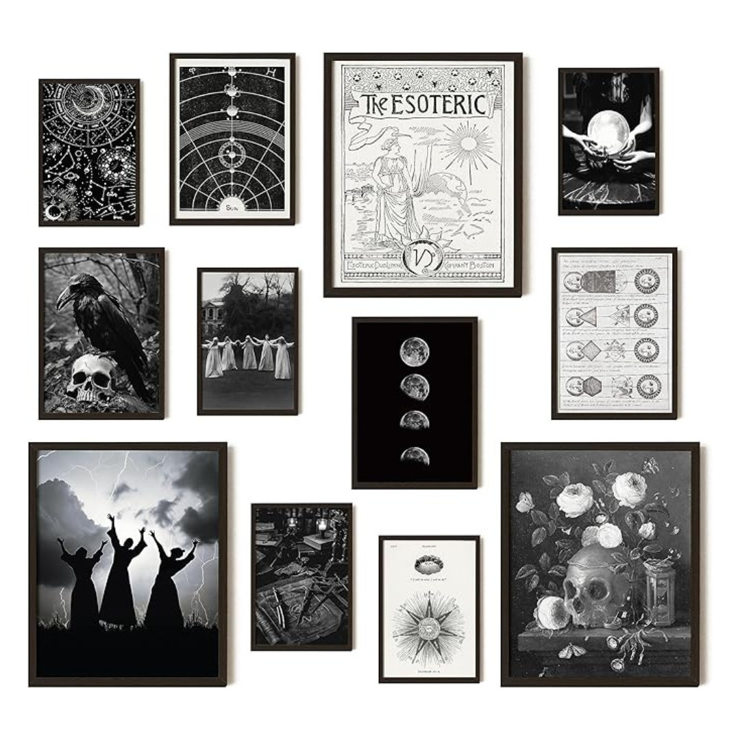 Vintage Gothic Decor For Home (12 Unframed Images)