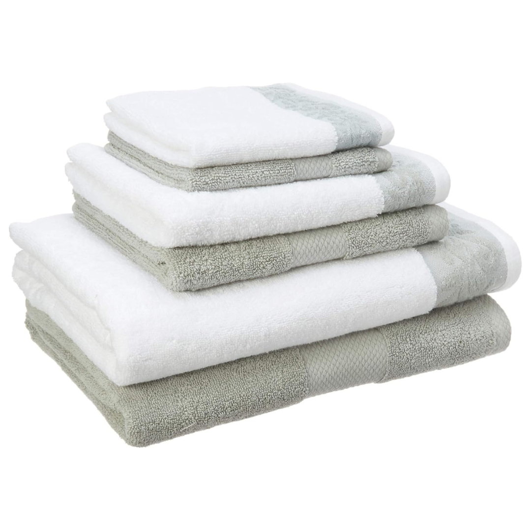 6-Piece Modern Threads 600 GSM Towel Set With Filgree Jacquard Border