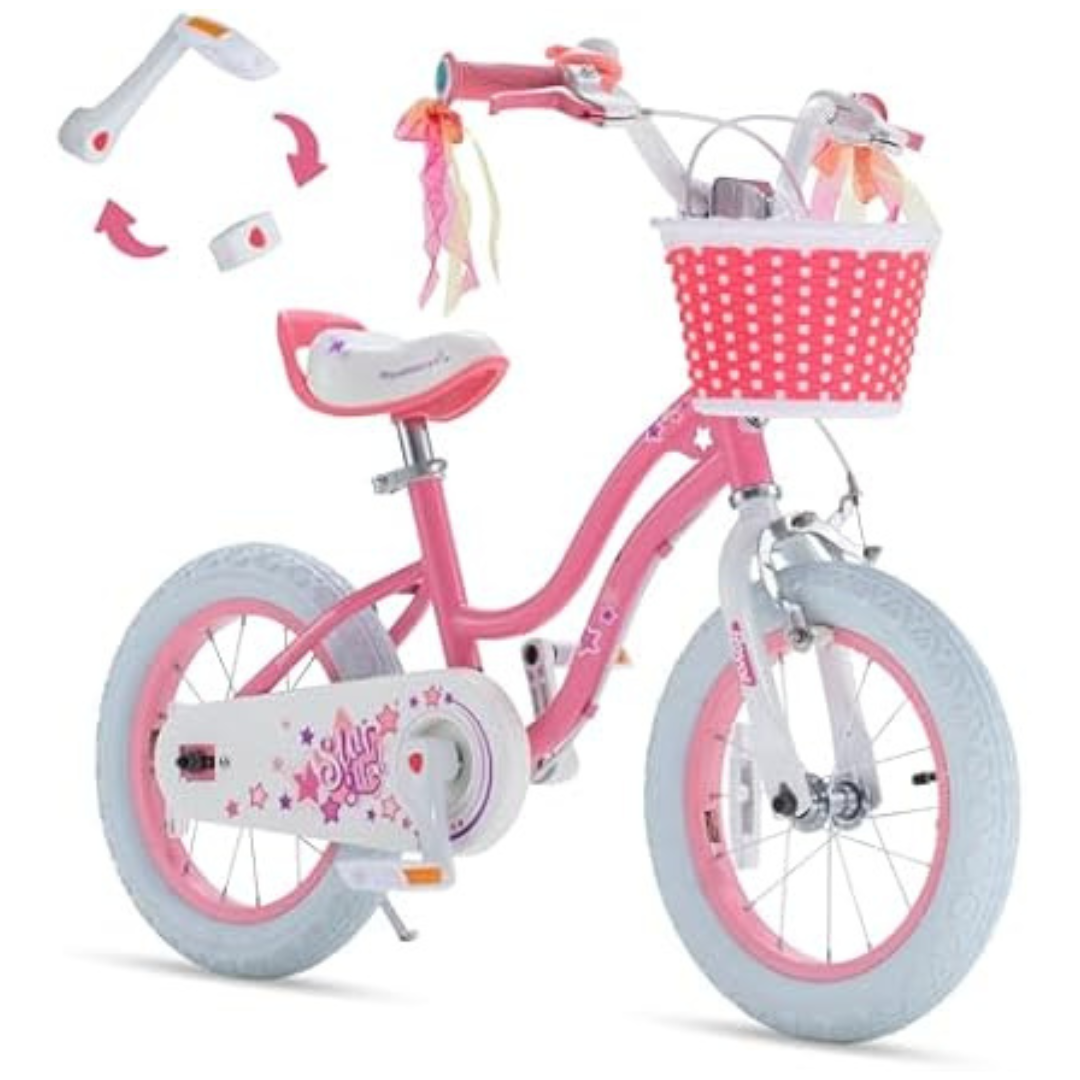 RoyalBaby 12 Inch EZ Stargirl Kids Bike With Handbrake And Coaster