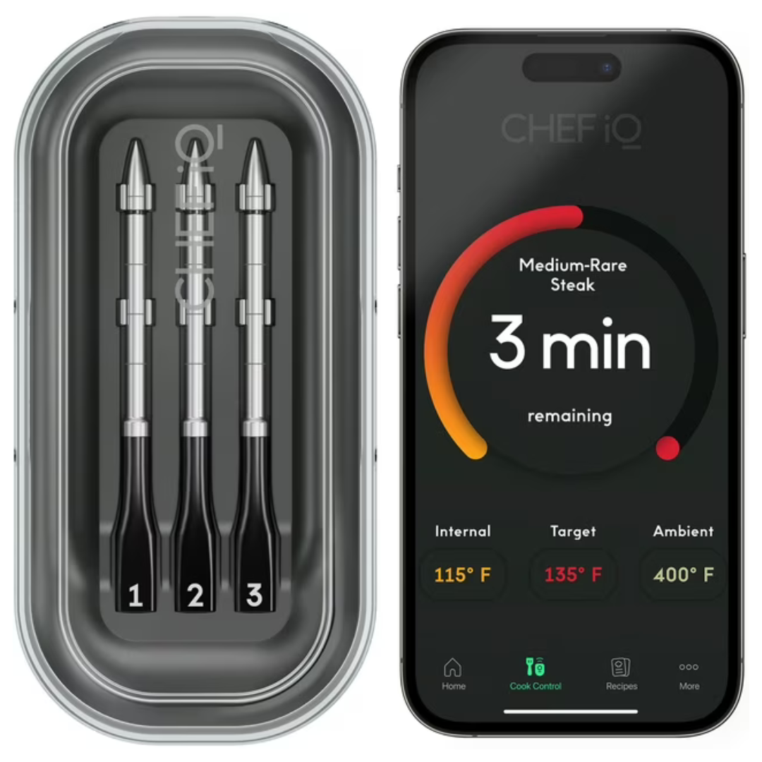 CHEF iQ Sense Smart Wireless Food Thermometer with 3 Ultra-Thin Probes