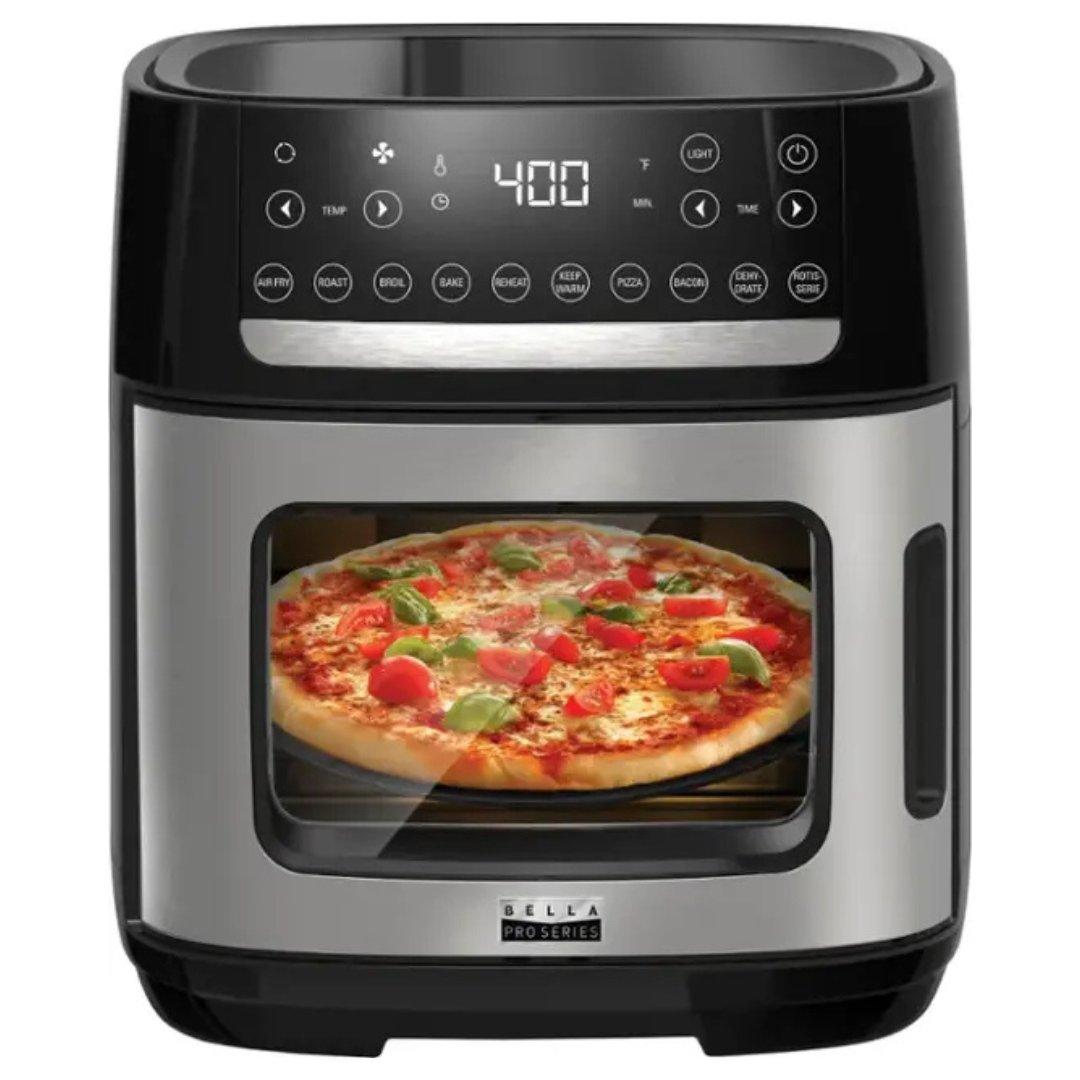 Bella Pro 12.6 Quart Touchscreen Air Fryer Pizza Oven with Rotisserie