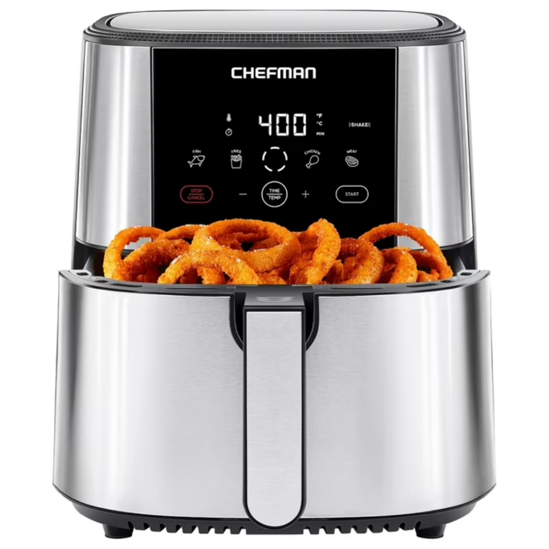 Chefman TurboFry XL 8-Qt Stainless Steel Digital Air Fryer (RJ38-SQSS-8T)