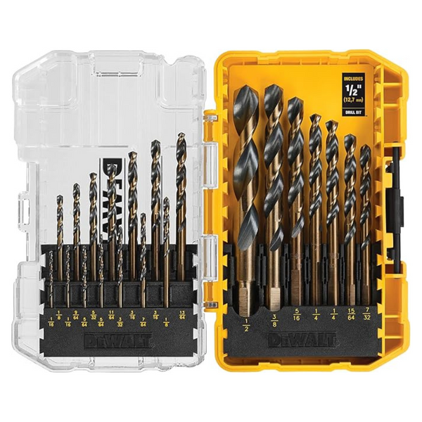 21-Piece DEWALT Black Oxide Coated Hss Twist Drill Bit Set