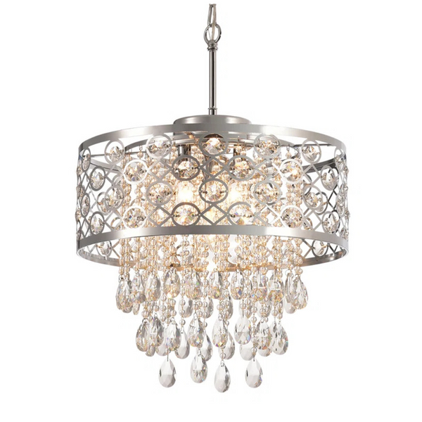 Etta Avenue Jolie 5 Light Dimmable Lantern Drum Chandelier w/Crystal Accents