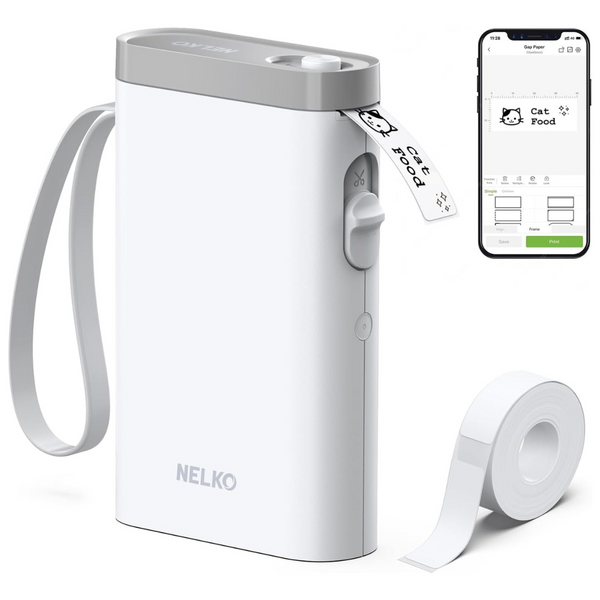 Nelko P21 Portable Bluetooth Label Printer with Tape