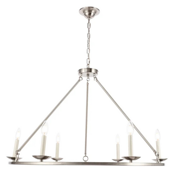 Andover Mills Pickensville 6 Light Dimmable Wagon Wheel Chandelier