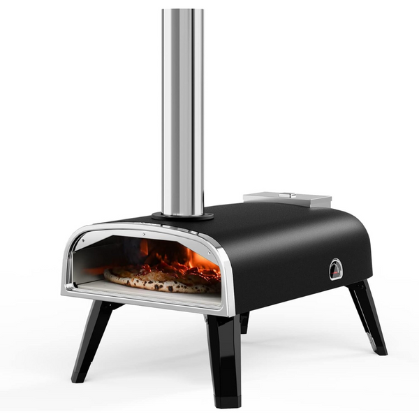 Aidpiza Outdoor 12" Wood Fired Portable Stainless Steel Pizza Oven