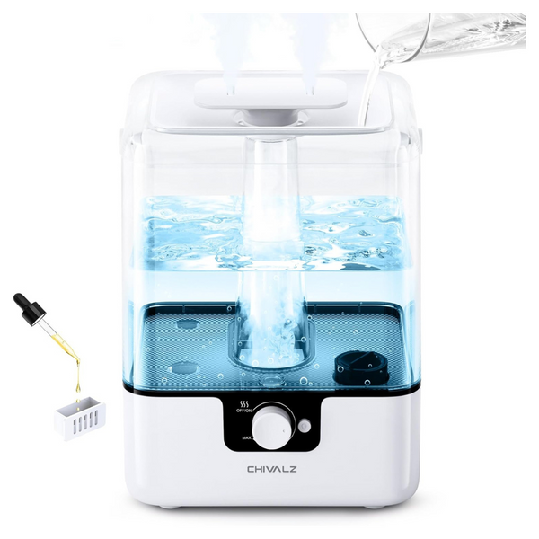 Chivalz Cool Mist Top Fill 6L Humidifiers With Essential Oil Diffuser