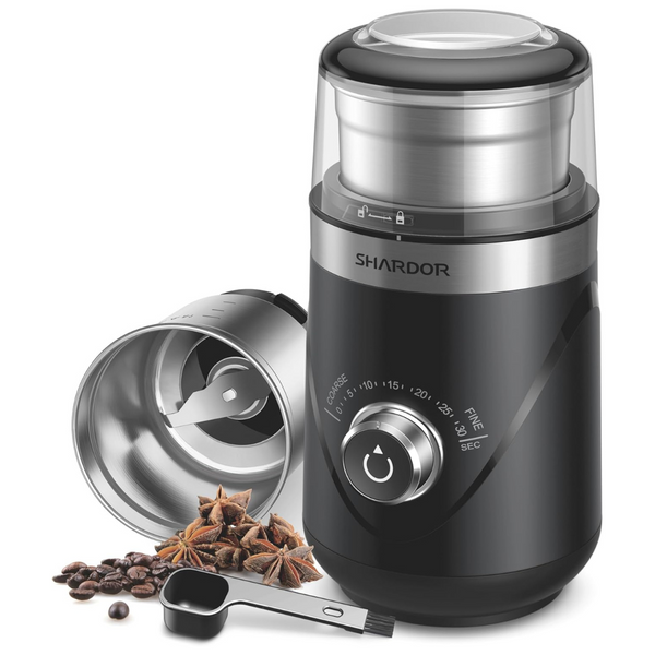 Adjustable Electric Coffee Bean Grinder W/ Removable Stainless Steel Bowl