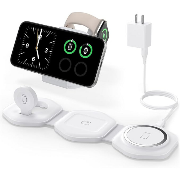 3-In-1 Foldable Magnetic Wireless Charging Station For Apple Devices