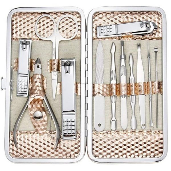 Professional Nail Care Kit With Travel Case(Rose Gold)