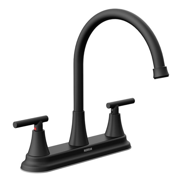 8" High Arc 360 Deg. Swivel 2-Handle Kitchen Sink Faucet