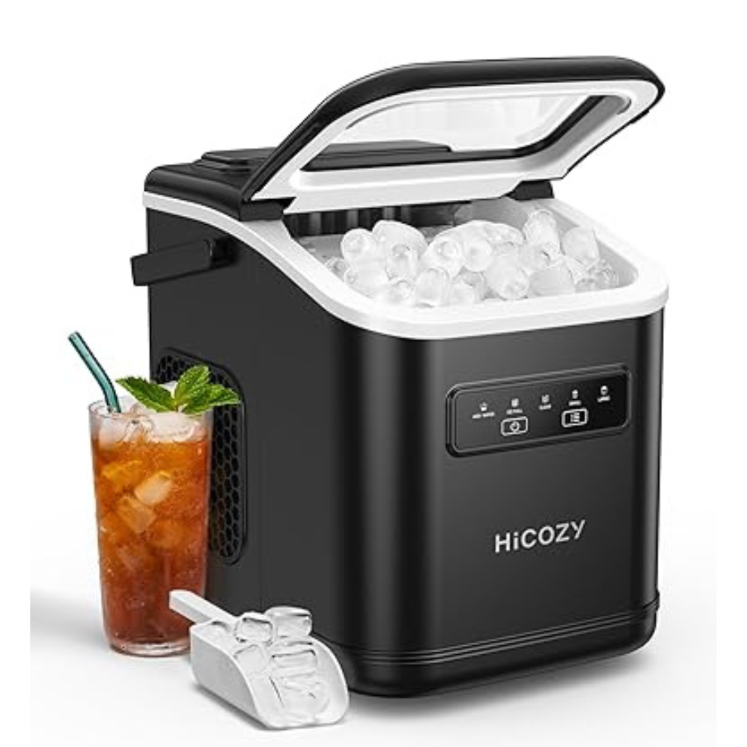 Countertop Self-Cleaning Portable Ice Maker With Handle