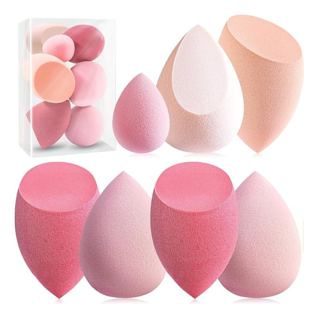 7-Piece Multi Colored Makeup Blender Sponge Set