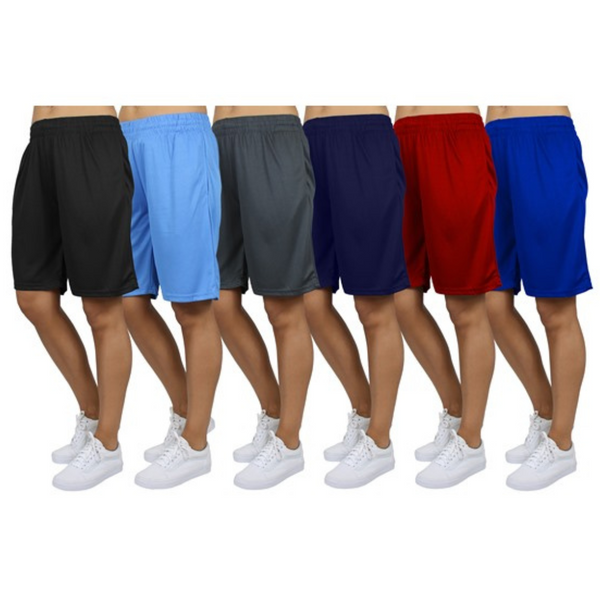 5-Pack Women's Loose Fit Moisture Wicking Performance Mesh Shorts