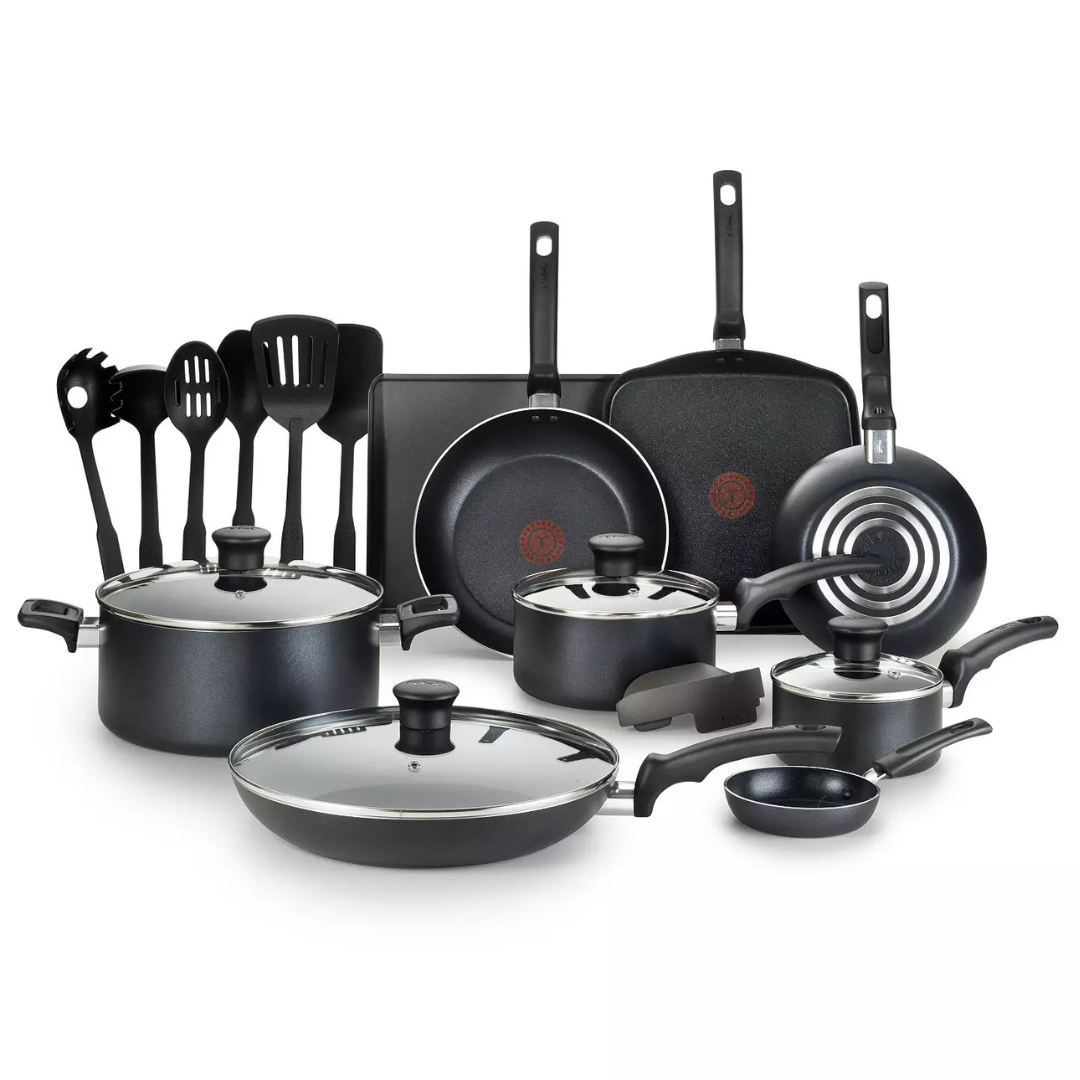 20-Pieces T-Fal Essentials Nonstick Cookware Set + $10 Kohls Cash