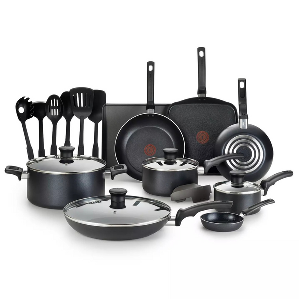 20-Pieces T-Fal Essentials Nonstick Cookware Set + $10 Kohls Cash