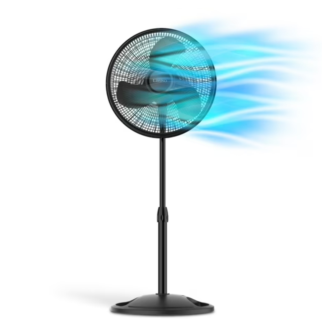 Lasko 16" Oscillating Adjustable Pedestal Fan with 3-Speeds