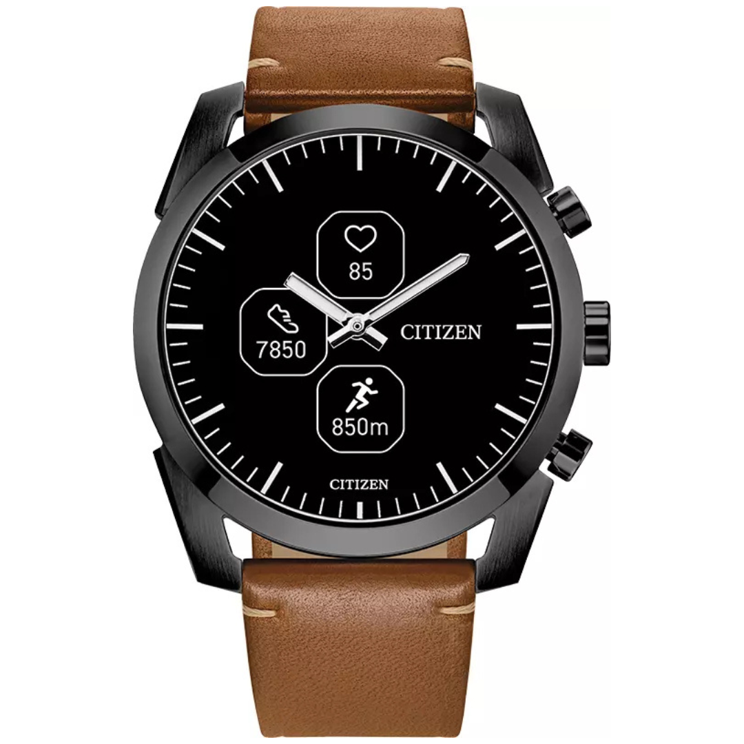 Citizen CZ Smart PQ2 42mm Hybrid Black and Brown Smartwatch