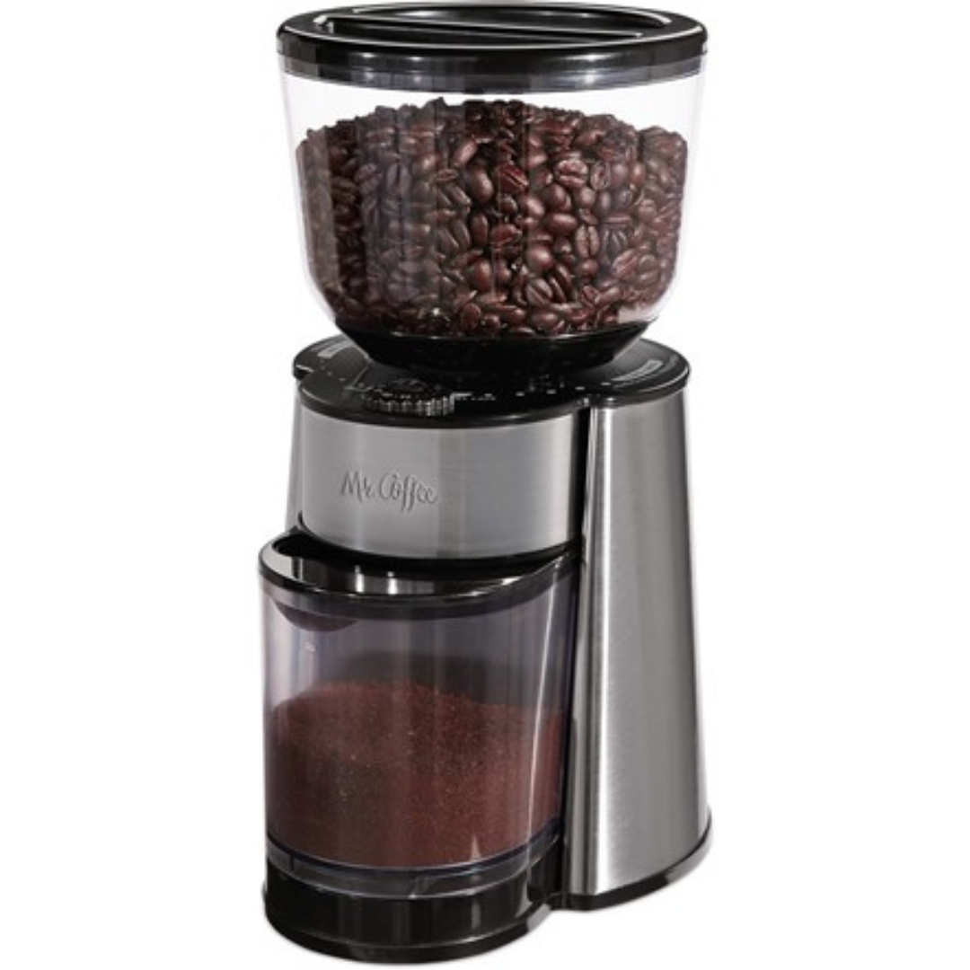 Mr. Coffee Automatic Burr Mill Coffee Grinder with 18 Custom Grinders