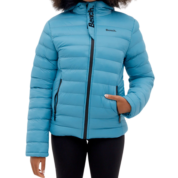 Bench Women's Ludlow Hooded Bomber Jacket (Arctic)