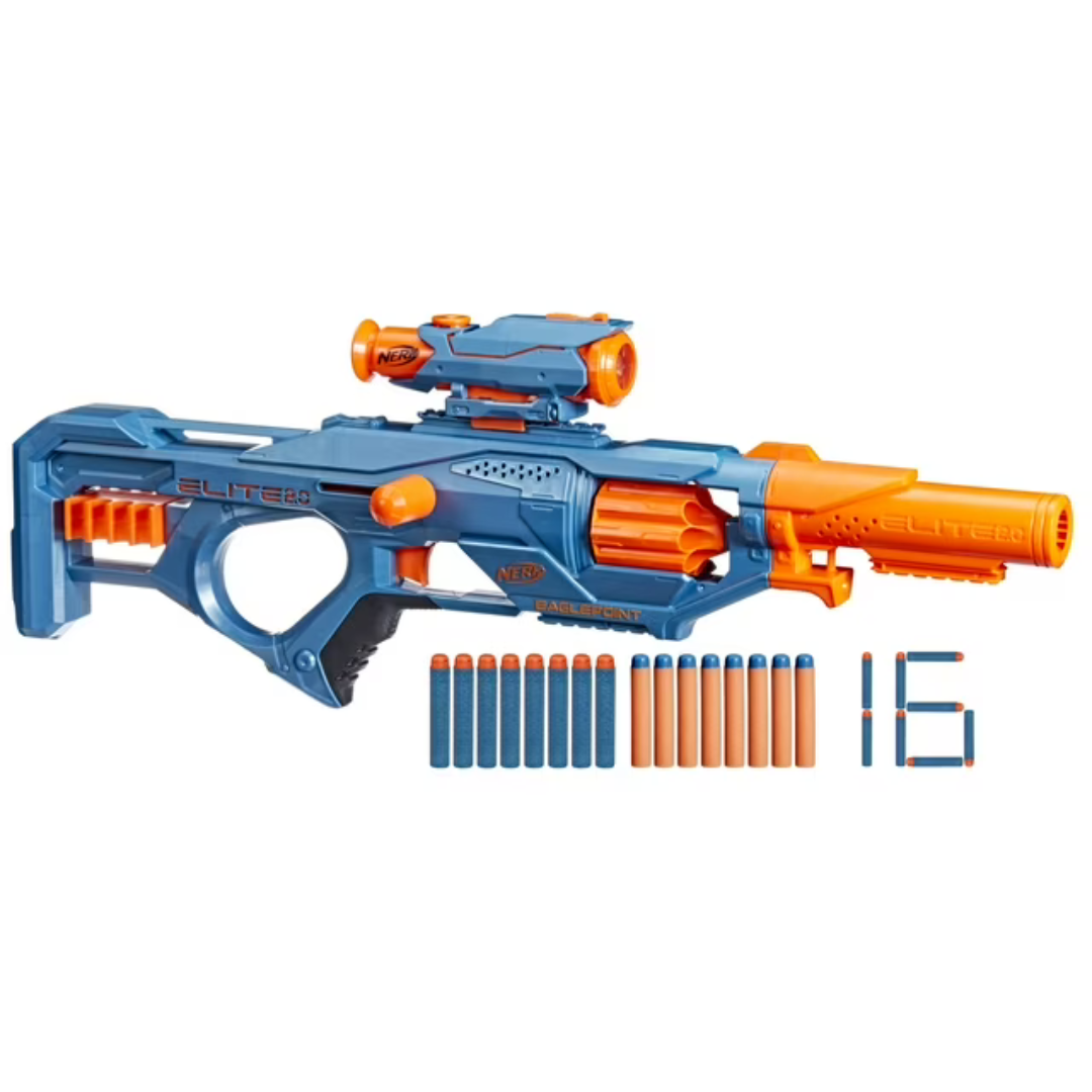 NERF Elite 2.0 Eaglepoint RD 8 Blaster, 16 Darts