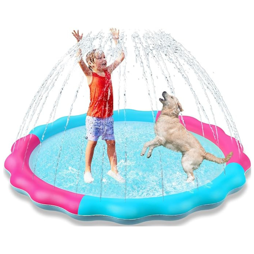 Jasonwell Kids Dog Splash Pad Sprinkler