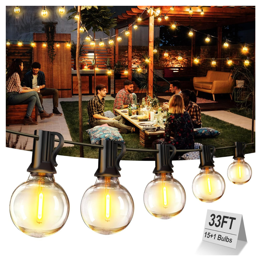 33FT Waterproof LED Outdoor String Lights