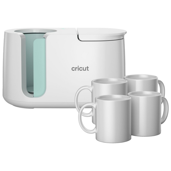 Cricut Mug Heat Press Machines With 4 Blank Mugs (12oz Each)