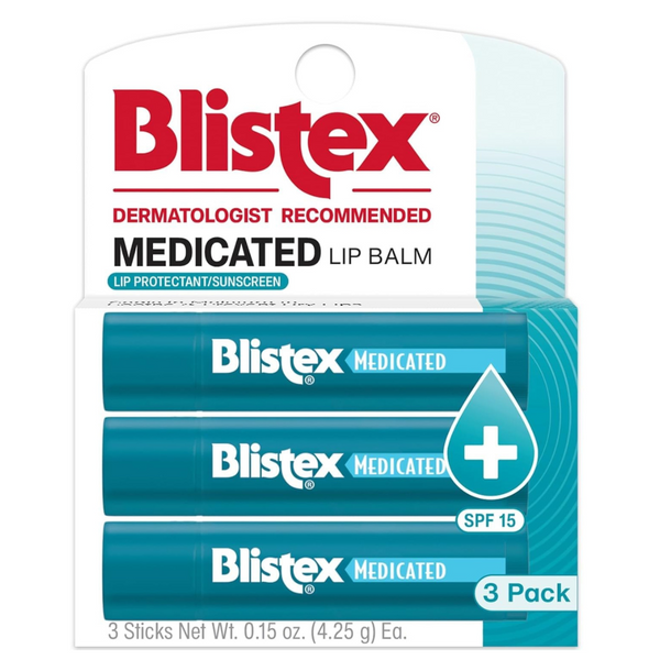 3-Count Blistex SPF 15 Sun Protection Medicated Lip Balm (0.15 oz)